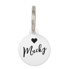 Minimaal Gratis Bewerkbaar Pet Name Hartnummer Huisdierpenning