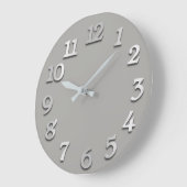 Minimaal grijs grijs monochroom legant grote klok (Hoek)