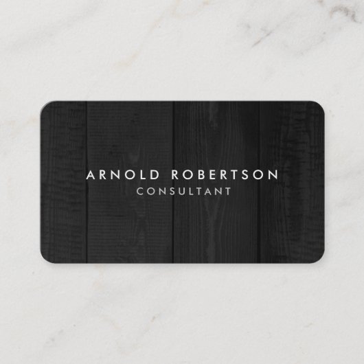 Minimaal grijs hout, artistiek beeld visitekaartje (Voorkant)