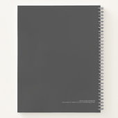 Minimaal grijs Notitieboek "Recipes" (Achterkant)