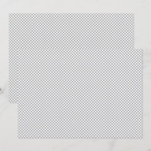 Minimaal grijs polkadotpatroon  feestdagenkaart (Voorkant / Achterkant)