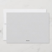 Minimaal grijs polkadotpatroon  feestdagenkaart (Achterkant)