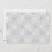 Minimaal grijs polkadotpatroon save the date (Achterkant)