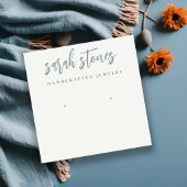 Minimaal grijs Script Black White Earring-beeldsch Vierkante Visitekaartje