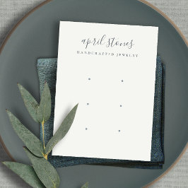 Minimaal grijs script zwart wit 3 oorscherm visitekaartje