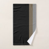 Minimaal grijs & taupe verticale strepen bad handdoek (Handdoek)