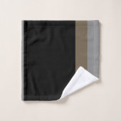Minimaal grijs & taupe verticale strepen bad handdoek (Wasdoekje)