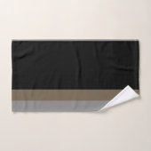 Minimaal grijs & taupe verticale strepen bad handdoek (Handdoek)