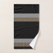 Minimaal grijs & taupe verticale strepen bad handdoek (Handdoek)