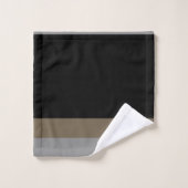 Minimaal grijs & taupe verticale strepen bad handdoek (Wasdoekje)