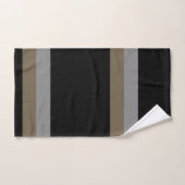 Minimaal grijs & taupe verticale strepen bad handdoek (Handdoek)