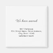 minimaal grijs we zijn verhuisd voeg naam adres te magneet (Voorkant)