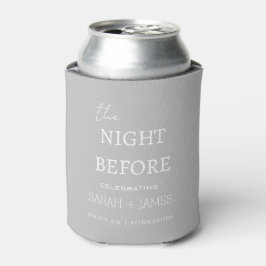 Minimaal grijs wit de nacht voor bruiloft blikjeskoeler