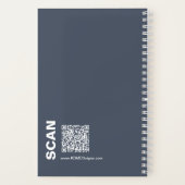 Minimaal Grijs Wit Logo Motto Fitness Workout Notitieboek (Achterkant)