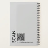 Minimaal grijs zwart Small Business Afspraakboek Planner (Achterkant)