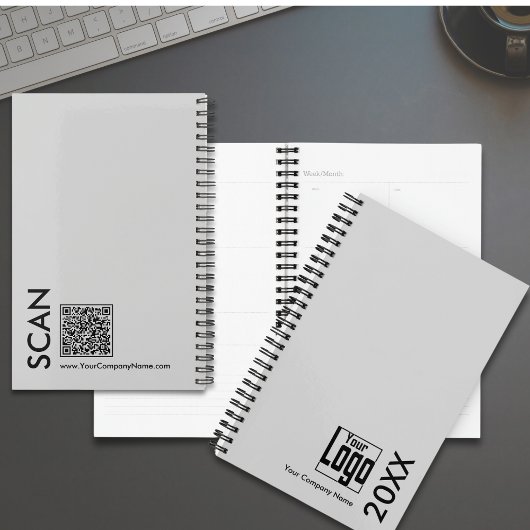 Minimaal grijs zwart Small Business Afspraakboek Planner