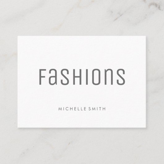 Minimaal grijze lettertype | Beroepsbeoefenaars Visitekaartje (Voorkant)