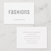 Minimaal grijze lettertype | Beroepsbeoefenaars Visitekaartje (Voorkant / Achterkant)