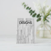 Minimaal grijze Wooden Earring Display Kaart Visitekaartje (Staand voorkant)
