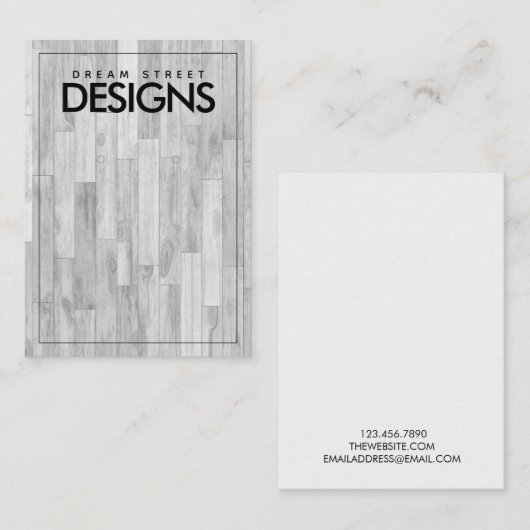 Minimaal grijze Wooden Earring Display Kaart Visitekaartje (Voorkant / Achterkant)