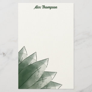 Minimaal groen blad kantoor papier
