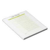 Minimaal groen dagelijks checklist planner ontwerp notitieblok (Schuin)