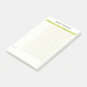 Minimaal groen dagelijks checklist planner ontwerp post-it® notes (Schuin)