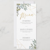 Minimaal groen en geometrisch terrarium Menu Kaart (Voorkant)