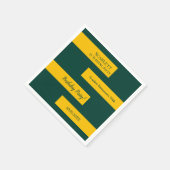 Minimaal groen en goud elegante chique 50e verjaar servet (Hoek)