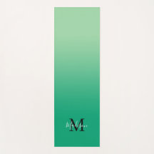 Minimaal groen gradiënt monogram scriptnaam