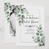 Minimaal groen laat modern wit Vrijgezellenfeest a Kaart (Voorkant / Achterkant)