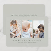 Minimaal groen Lijst 3 Fijne Thanksgiving Feestdagenkaart (Voorkant / Achterkant)