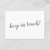 Minimaal groen op witte "we hebben verplaatst" Kaa Visitekaartje (Achterkant)