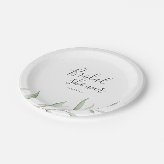 Minimaal groen rustiek vrijgezellenfeest papieren bordje (Gekanteld)