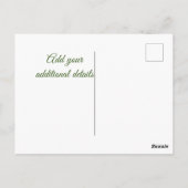 Minimaal groen We hebben verplaatst Naam toevoegen Briefkaart (Achterkant)