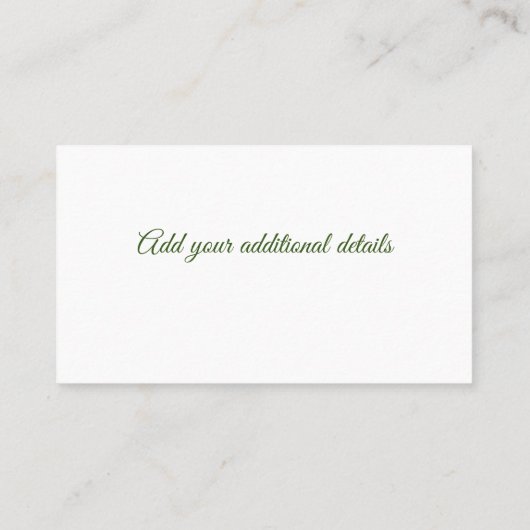 Minimaal groen We hebben verplaatst Naam toevoegen Visitekaartje (Achterkant)