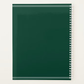 Minimaal groen-wit monogram planner (Achterkant)