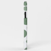 Minimaal groene en witte pokadop Case-Mate iPhone case (Achterkant/rechts)