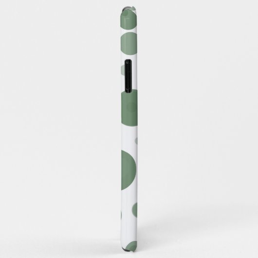 Minimaal groene en witte pokadop Case-Mate iPhone case (Achterkant/rechts)