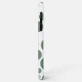 Minimaal groene en witte pokadop Case-Mate iPhone case (Achterkant/links)