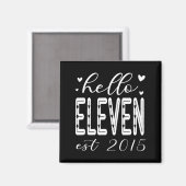 Minimaal Hallo Elf Gesticht 2015 11 Magneet (Voorkant / Achterkant)