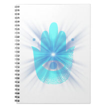 Minimaal Hand & Oog Symbool Spiraal Foto Notitiebo