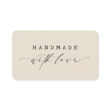 Minimaal Handgemaakt met Liefde Script Aangepast L