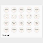 Minimaal handgemaakt met liefde sticker (Vel)