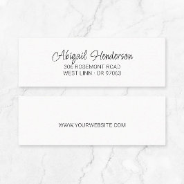 Minimaal handgeschreven 10a | Mini-Visitekaartje Mini Visitekaartje