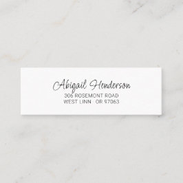 Minimaal handgeschreven 10a | Mini-Visitekaartje Mini Visitekaartje