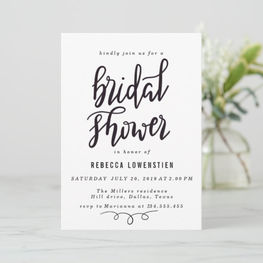 Minimaal handgeschreven elegant Vrijgezellenfeest  Kaart (Staand voorkant)