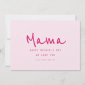Minimaal handgeschreven elegante moderne Moederdag Kaart (Voorkant)