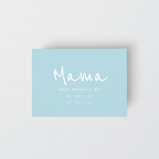 Minimaal handgeschreven elegante moderne Moederdag Kaart