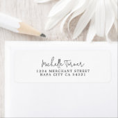 Minimaal handgeschreven script modern retouradres etiket (Insitu)